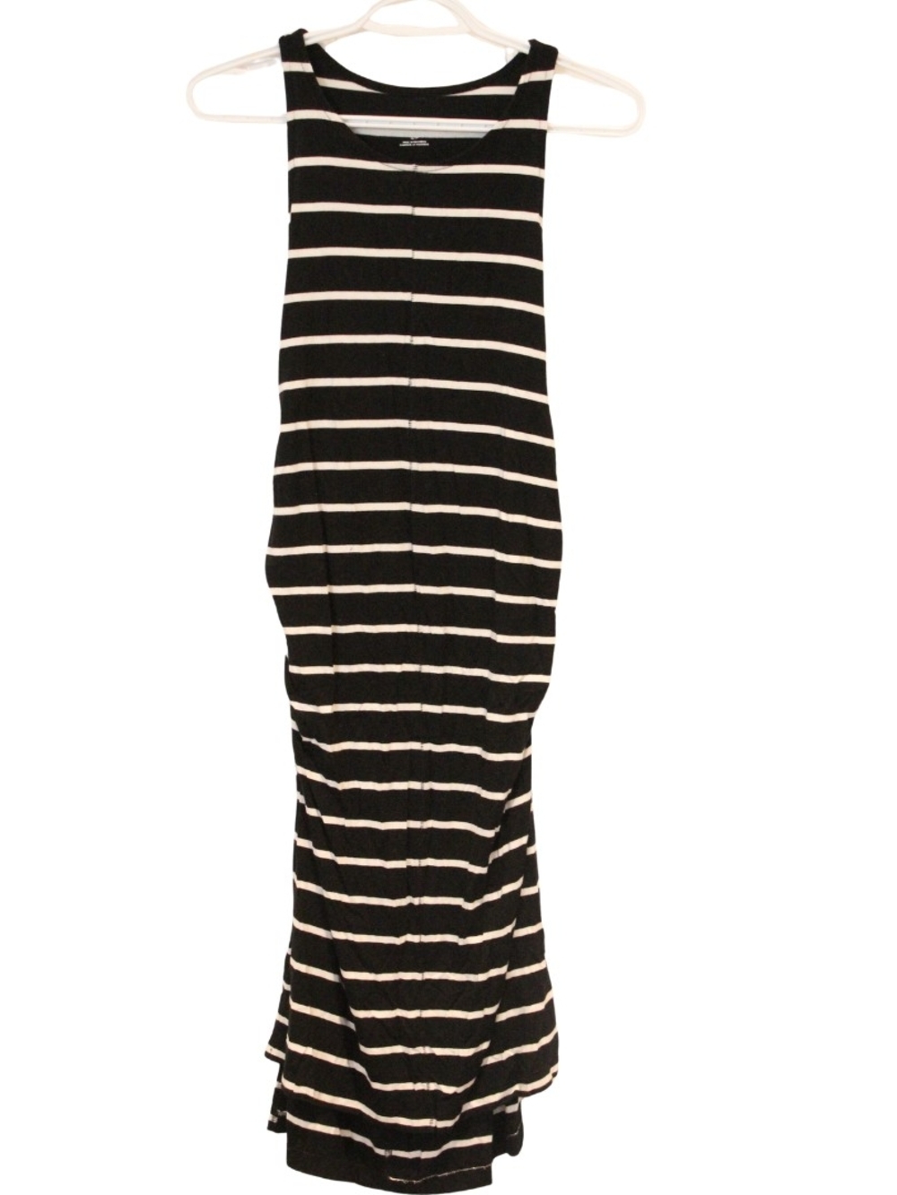 Liz Lange Black & White Striped Tank Maternity Dress Size Small